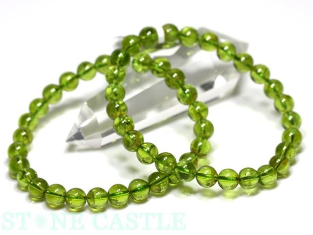 ☆高品質☆【ブレスレット】ペリドット (5A) (約5.5〜6mm) 天然石 パワーストーン
