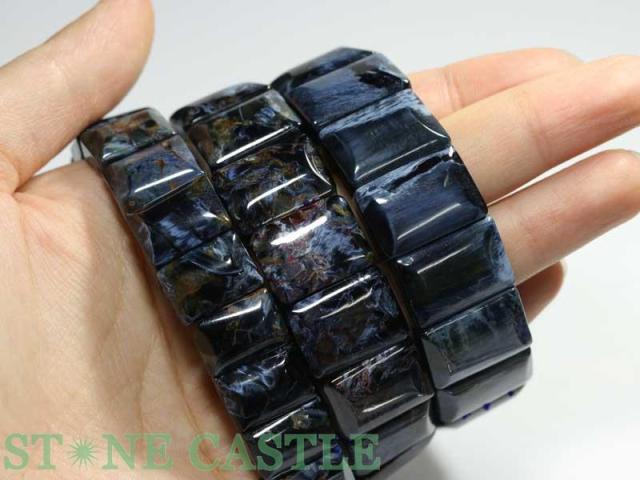 ☆高品質☆【ブレスレット】ピーターサイト バングル型 (3A) (約12x16mm) 天然石 パワーストーン_3
