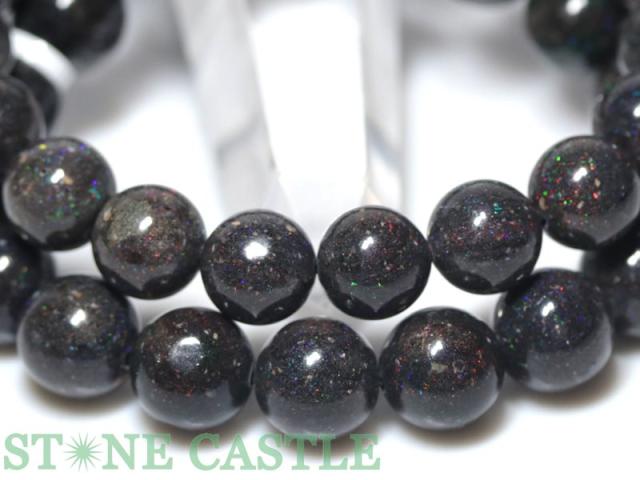 ☆高品質☆【ブレスレット】ブラックマトリックスオパール (5A) (約12〜12.5mm) (ケース付) 天然石 パワーストーン_3