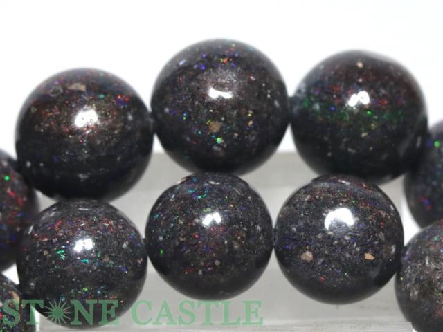 ☆高品質☆【ブレスレット】ブラックマトリックスオパール (5A) (約12〜12.5mm) (ケース付) 天然石 パワーストーン_1