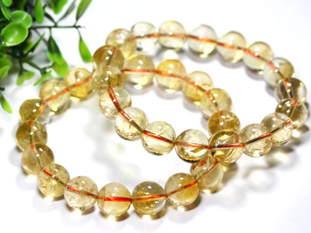 ☆高品質☆【ブレスレット】天然シトリンクォーツ (3A) (約13〜13.5mm) 天然石 パワーストーン