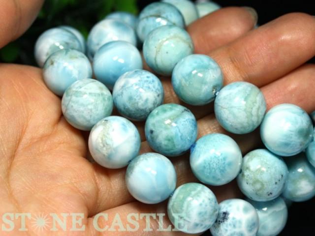 ☆高品質☆【ブレスレット】ラリマー (2A) (約13.5〜14mm) (ケース付) 天然石 パワーストーン_6