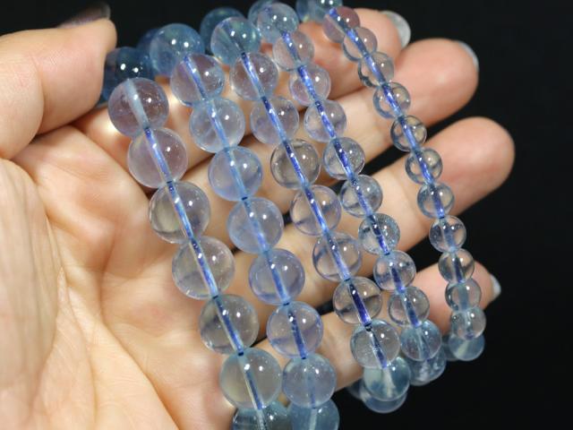 ☆高品質☆【ブレスレット】サンタマリアアクアマリン (6A) (約12.5〜13mm) (ケース付) 天然石 パワーストーン_1