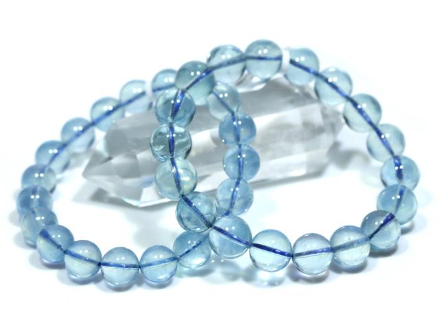 ☆高品質☆【ブレスレット】サンタマリアアクアマリン (6A) (約12.5〜13mm) (ケース付) 天然石 パワーストーン