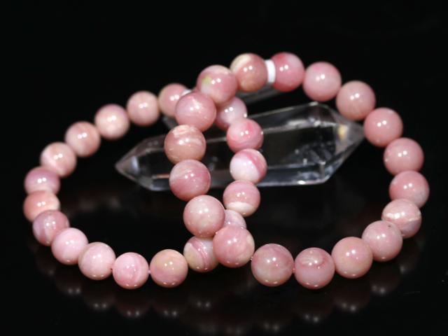☆高品質☆【ブレスレット】ピンクオパール (5A) (約12〜12.5mm) (ケース付) 天然石 パワーストーン