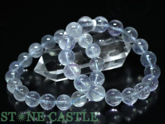 ☆高品質☆【ブレスレット】ホワイトアクアマリン (モザンビーク産) (約12〜12.5mm) 天然石 パワーストーン