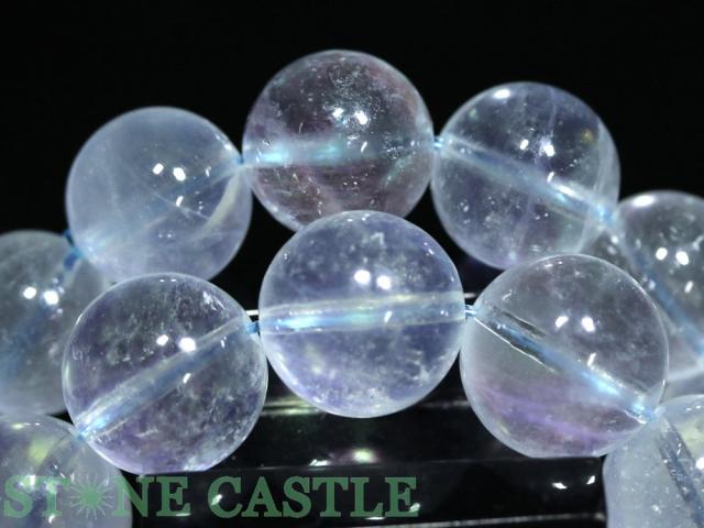 ☆高品質☆【ブレスレット】ホワイトアクアマリン (モザンビーク産) (約12〜12.5mm) 天然石 パワーストーン