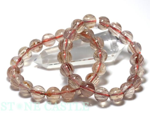 ☆高品質☆【ブレスレット】レッドルチルインムーンクォーツ (3A) (約11.5〜12mm) 天然石 パワーストーン
