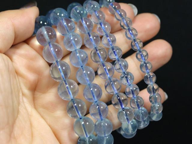☆高品質☆【ブレスレット】サンタマリアアクアマリン (6A) (約10.5〜11mm) (ケース付) 天然石 パワーストーン_4