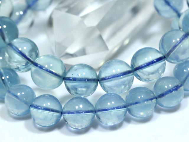 ☆高品質☆【ブレスレット】サンタマリアアクアマリン (6A) (約10.5〜11mm) (ケース付) 天然石 パワーストーン_1