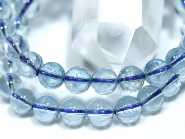 ☆高品質☆【ブレスレット】サンタマリアアクアマリン (6A) (約8〜8.5mm) 天然石 パワーストーン_3