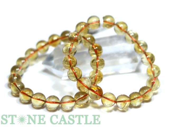 ☆高品質☆【ブレスレット】天然シトリンクォーツ (5A) (約10mm) 天然石 パワーストーン