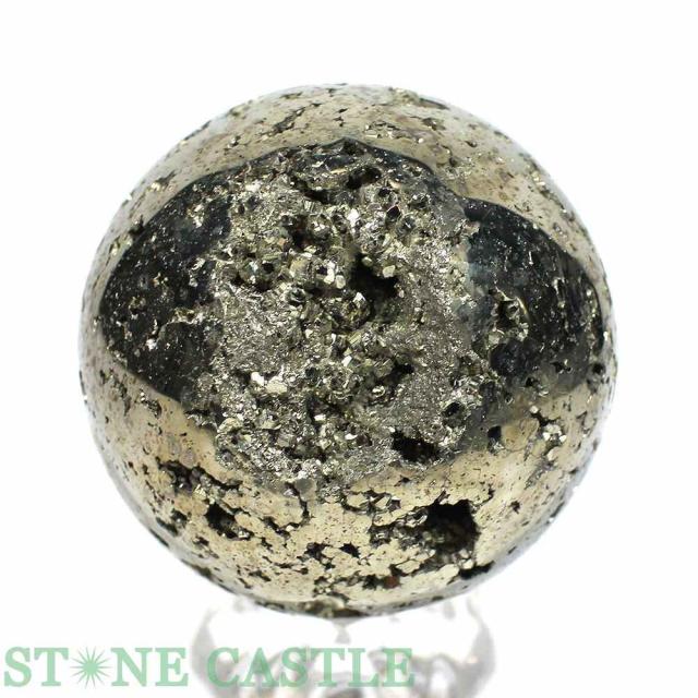 ☆一点物☆【置き石】丸玉 パイライト (3A) 約52mm No.28 天然石 パワーストーン