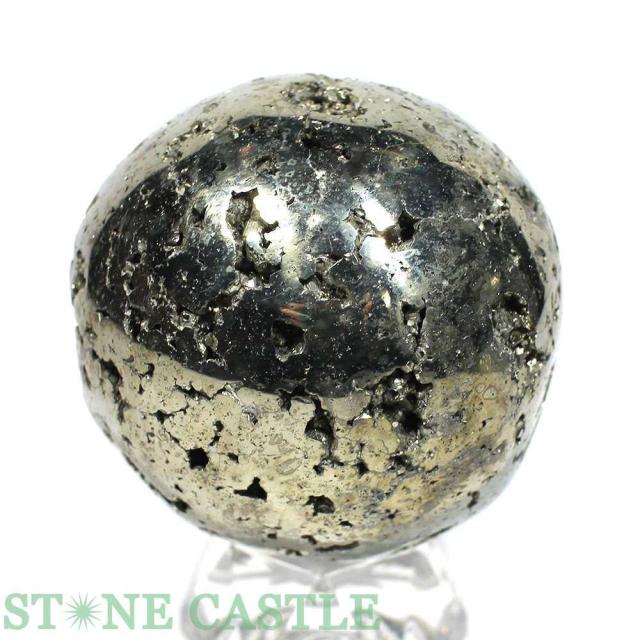 天然石】パイライト inガーデンクォーツ特大68ミリ玉