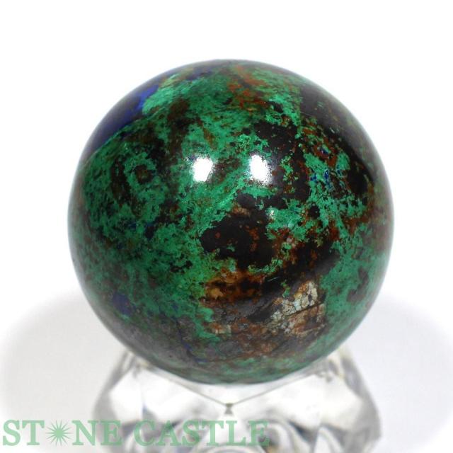 ☆一点物☆【置き石】丸玉 アズライト(藍銅鉱) 約34mm No.63 天然石
