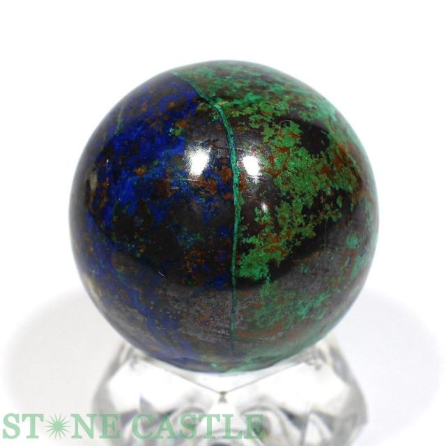 ☆一点物☆【置き石】丸玉 アズライト(藍銅鉱) 約34mm No.63 天然石