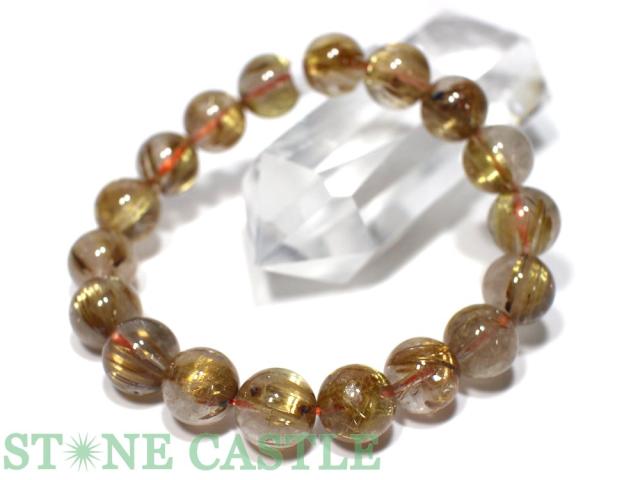 ☆一点物☆【ブレスレット】極太タイチンスモーキールチルクォーツ (6A) No.01 (約11〜11.5mm) (ケース付) 天然石 パワーストーン