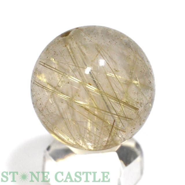 ☆一点物☆【丸ビーズ】極太タイチンルチルクォーツ (6A) 約20mm [1粒売り] No.05 天然石 パワーストーン_2