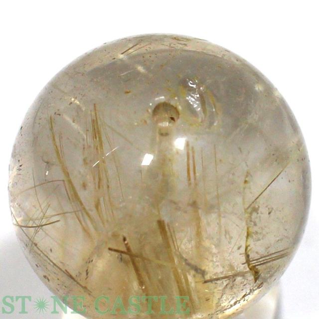 ☆一点物☆【丸ビーズ】極太タイチンルチルクォーツ (6A) 約20mm [1粒売り] No.08 天然石 パワーストーン_3