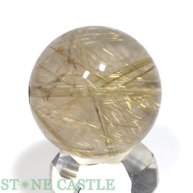 ☆一点物☆【丸ビーズ】極太タイチンルチルクォーツ (6A) 約20mm [1粒売り] No.11 天然石 パワーストーン_2