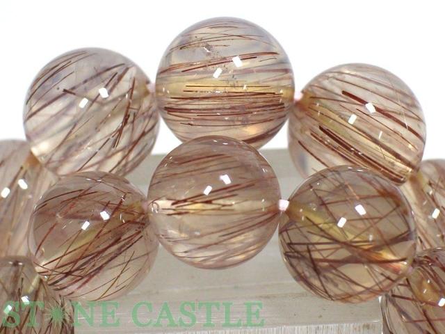 ☆高品質☆【ブレスレット】山梨水晶 (ピンク) (約14〜14.5mm) (ケース付) 天然石 パワーストーン_3