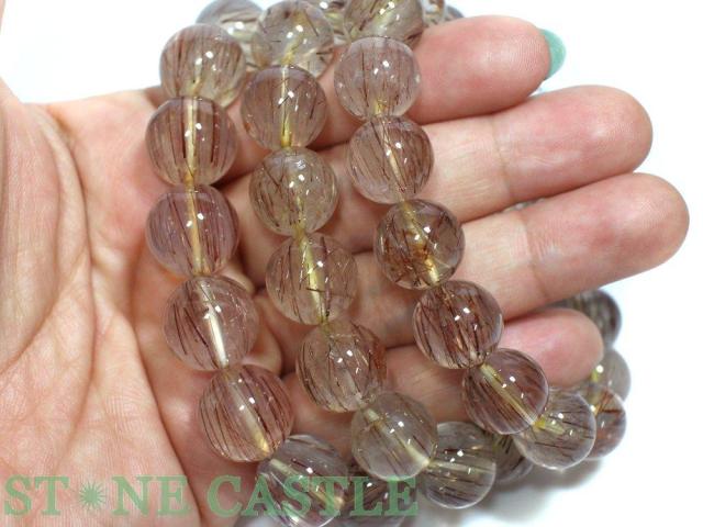 ☆高品質☆【ブレスレット】山梨水晶 (ピンク) (約14〜14.5mm) (ケース付) 天然石 パワーストーン_4