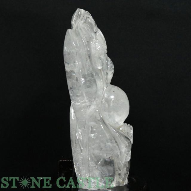 ☆一点物☆【彫刻置物】龍 水晶 (台付) No.47 天然石 パワーストーン