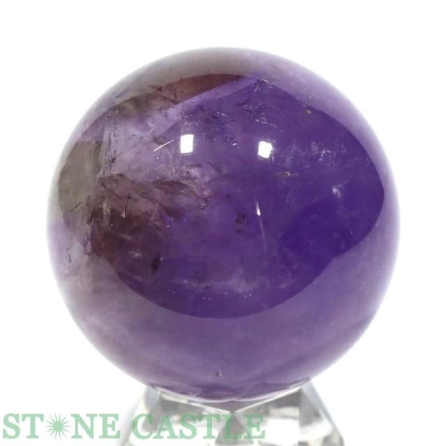 ☆一点物☆【置き石】丸玉 アメトリン (EX) (レインボー入り) 約52mm No.95 天然石 パワーストーン