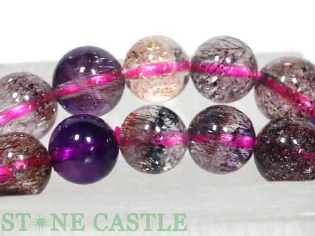 ☆高品質☆【ブレスレット】スーパーセブン (7A) (約6.5〜7mm) (ケース付) 天然石 パワーストーン_1