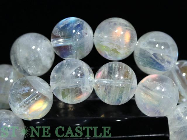 マダガスカル産 レインボームーンストーン 天然石ブレスレット