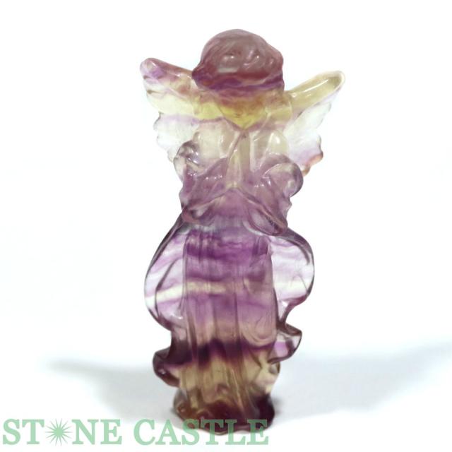 ☆一点物☆【彫刻置物】天使 フローライト No.54 天然石 パワーストーン
