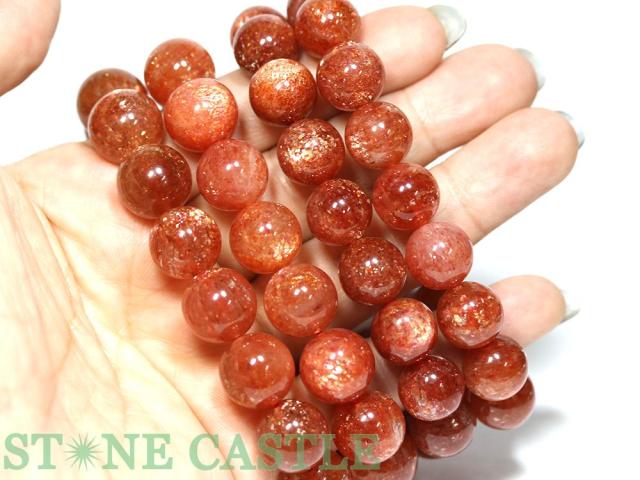 ☆高品質☆【ブレスレット】ストロベリーサンストーン (6A) (約12〜12.5mm) (ケース付) 天然石 パワーストーン_4