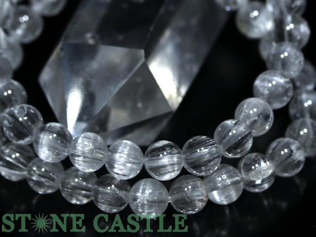 ☆高品質☆【ブレスレット】キャッツアイホワイトトパーズ (6A) (約7〜7.5mm) (鑑別済) (ケース付) 天然石 パワーストーン_2