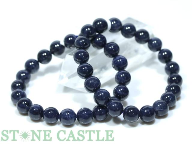 ☆高品質☆【ブレスレット】ブルーサファイア (6A) (約9.5〜10mm) (ケース付) 天然石 パワーストーン