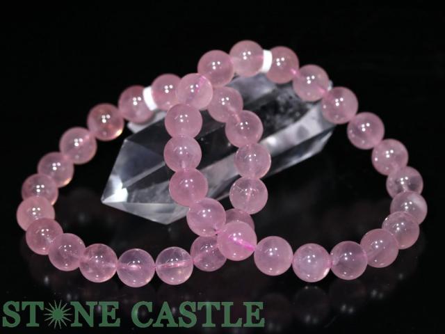☆高品質☆【ブレスレット】ディープスターローズクォーツ (5A) (約10