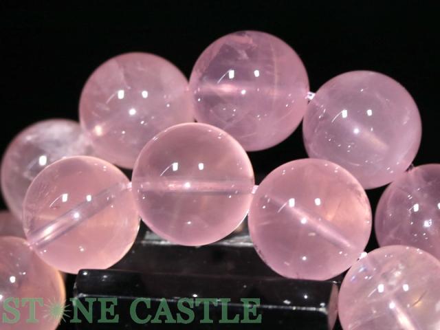 ☆高品質☆【ブレスレット】ディープスターローズクォーツ (5A) (約13.5〜14mm) (ケース付) 天然石 パワーストーン_1