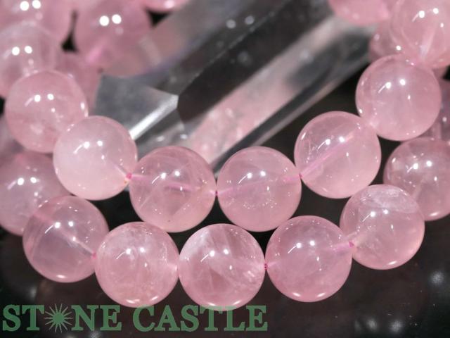☆高品質☆【ブレスレット】ディープスターローズクォーツ (5A) (約14〜14.5mm) (ケース付) 天然石 パワーストーン_1