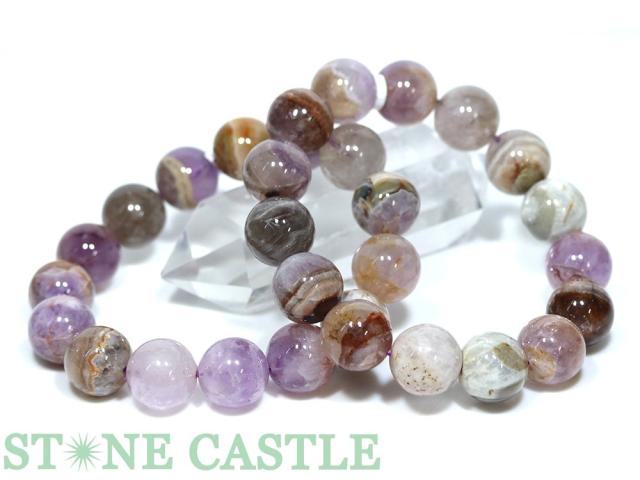 ☆高品質☆【ブレスレット】アメジスト桜瑪瑙 (メキシコ産) (約14〜14.5mm) 天然石 パワーストーン 6,319円