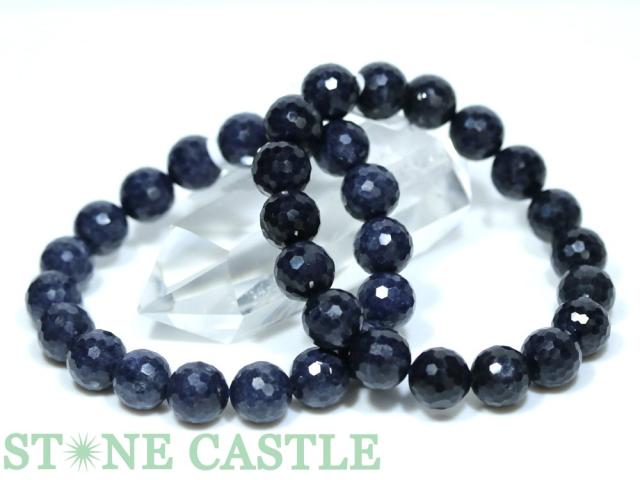 ☆高品質☆【ブレスレット】サファイア 128面カット (5A) (スリランカ産) (約11.5〜12mm) (ケース付) 天然石 パワーストーン