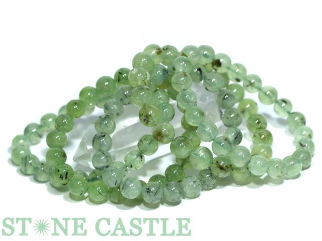 ☆特価アソート☆【ブレスレット】プレナイト (A) (約8〜12mm) (約14〜15本入り) 約400g 天然石 パワーストーン_3