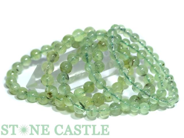 ☆特価アソート☆【ブレスレット】プレナイト (A) (約8〜12mm) (約14〜15本入り) 約400g 天然石 パワーストーン_2