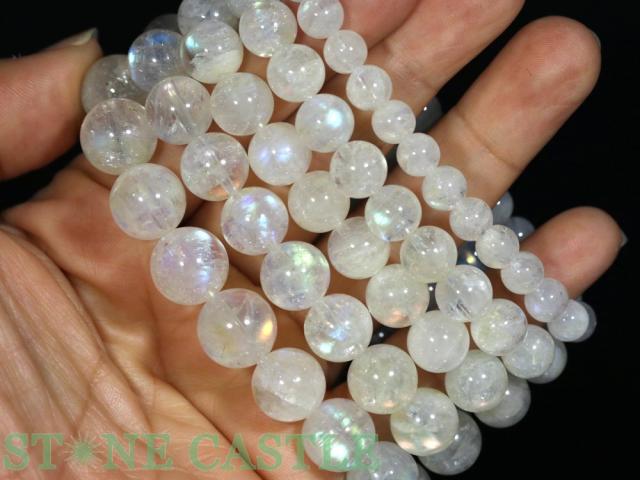 ☆高品質☆【ブレスレット】マダガスカル産レインボームーンストーン (3A) (約11〜11.5mm) 天然石 パワーストーン_4