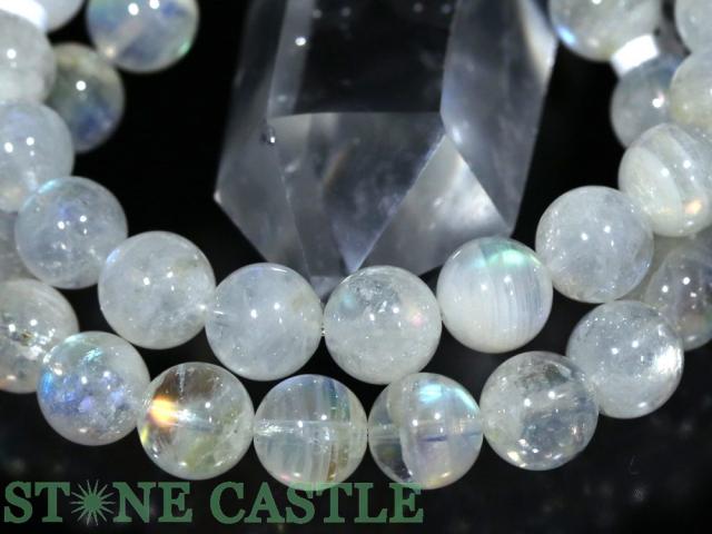 ☆高品質☆【ブレスレット】マダガスカル産レインボームーンストーン (3A) (約10.5〜11mm) 天然石 パワーストーン_3