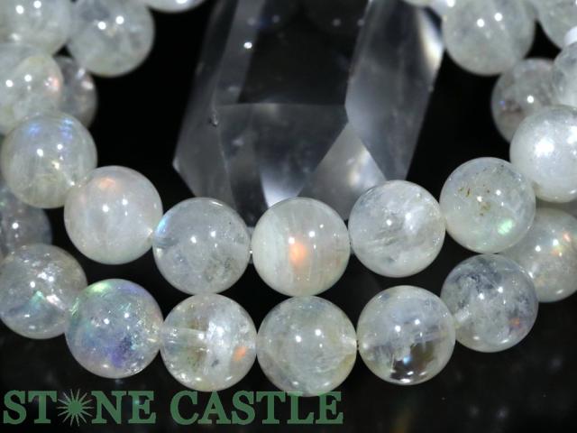 ☆高品質☆【ブレスレット】マダガスカル産レインボームーンストーン (3A) (約11〜11.5mm) 天然石 パワーストーン_2