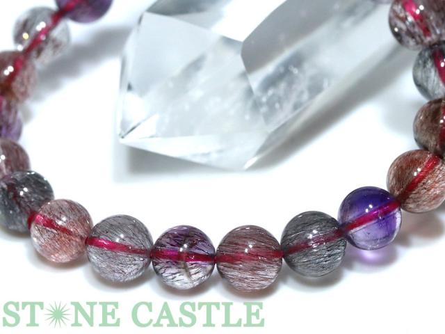 ☆一点物☆【ブレスレット】スーパーセブン (最高級) (約8.5〜9mm) No.05 (ケース付) 天然石 パワーストーン_3