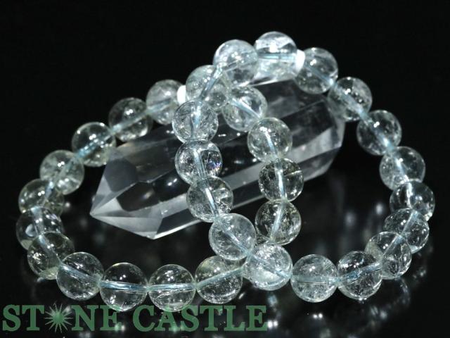 ☆高品質☆【ブレスレット】ヒマラヤ産エンジェルアクアマリン (5A) (約12.5〜13mm) (ケース付) 天然石 パワーストーン