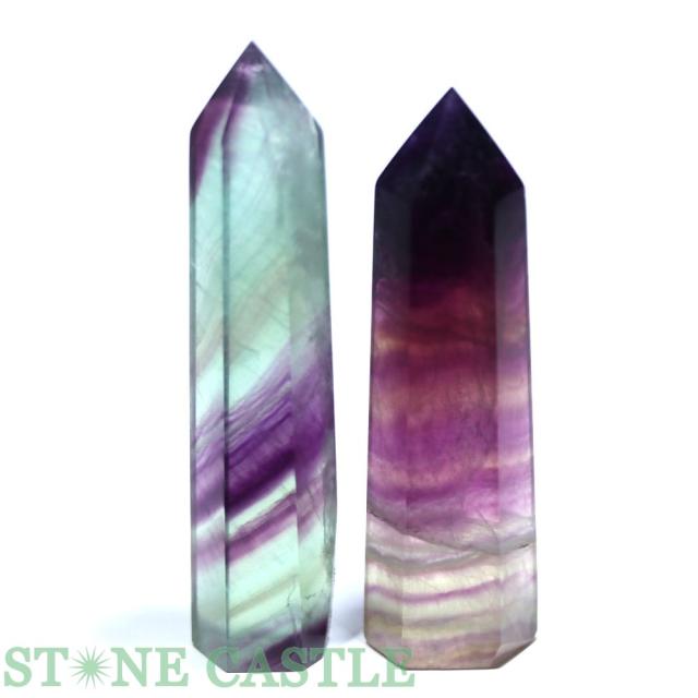 ☆一点物☆【置き石】ポイント型 フローライト (2本セット) No.22 天然石 パワーストーン