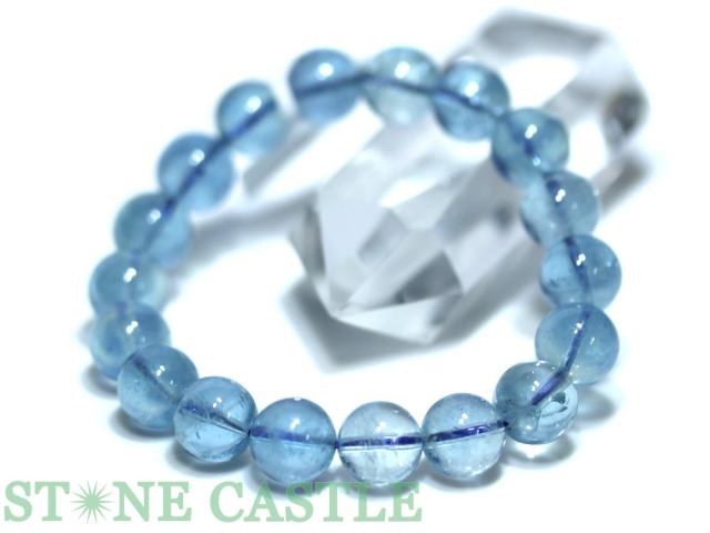 ☆一点物☆【ブレスレット】アクアマリン (7A) (約11〜11.5mm) No.05 (ケース付) 天然石 パワーストーン