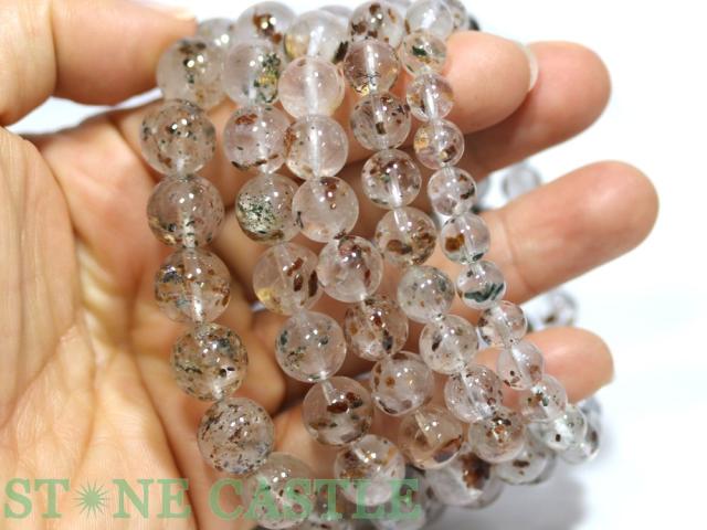 ☆高品質☆【ブレスレット】ガーネット＆グリーントルマリンインクォーツ (3A) (約9.5〜10mm) 天然石 パワーストーン_4