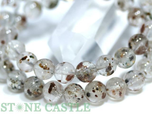 ☆高品質☆【ブレスレット】ガーネット＆グリーントルマリンインクォーツ (3A) (約9〜9.5mm) 天然石 パワーストーン_3